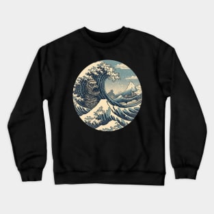 "The Great Wave of Bigfoot" - Sasquatch Kanagawa Design Crewneck Sweatshirt